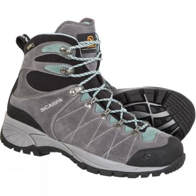 Botas Scarpa R-Evo GTX Mujer - Gris / Turquesa - Chile NLY841705